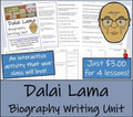 Dalai Lama - 5th & 6th Grade Biography Writing Activity