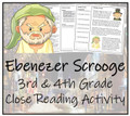 Ebenezer Scrooge Close Reading Activity | 3rd Grade & 4th Grade