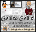 Galileo Close Reading Comprehension Activities | 5th Grade & 6th Grade