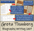 Greta Thunberg - 3rd & 4th Grade Biography Writing Activity