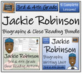 Jackie Robinson - 3rd & 4th Grade Close Read & Biography Writing Bundle