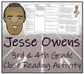 Jesse Owens Close Reading Activity | 3rd Grade & 4th Grade