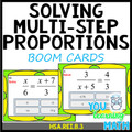 Solving Multi-Step Proportions: Digital BOOM Cards - 20 Problems