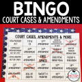 EOC STAAR Review Game:  Bingo Court Cases, Amendments and More