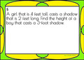 Similar Figure Word Problems: 18 Task Cards