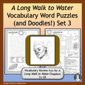 A Long Walk to Water Word Puzzles (and Doodles!) Set 3