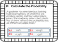 Probability with Permutations and Combinations: Digital BOOM Cards - 20 Problems