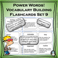 Power Words! Vocabulary Building Flashcards Set 9