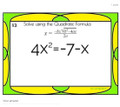 Using the Quadratic Formula and Finding the Discriminant: GOOGLE Forms Quiz