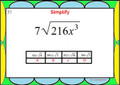 Simplifying Radicals: GOOGLE Forms Quiz - 20 Problems