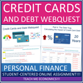 Credit Cards and Debt Webquest Personal Finance Economics Worksheet or Google