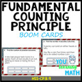 Fundamental Counting Principle: Digital BOOM Cards - 20 Problems