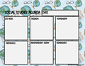 Distance Learning Google Slides Editable Daily Agendas Back to School Globe