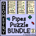 Pipes Puzzle Activity BUNDLE 1 - Geometry