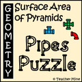 Surface Area of Pyramids - Pipes Puzzle Activity