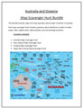 Australia and Oceania Map Scavenger Hunt Bundle