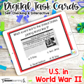 America in World War 2 DIGITAL Task Cards | DISTANCE LEARNING | SS5H4