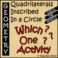 Quadrilaterals Inscribed in a Circle - Which One? Activity