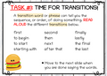 Digital Interactive Task - Working with Transitions for Writing (Google Classroom)