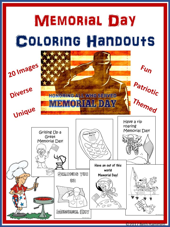 Memorial Day Coloring Handouts - Amped Up Learning