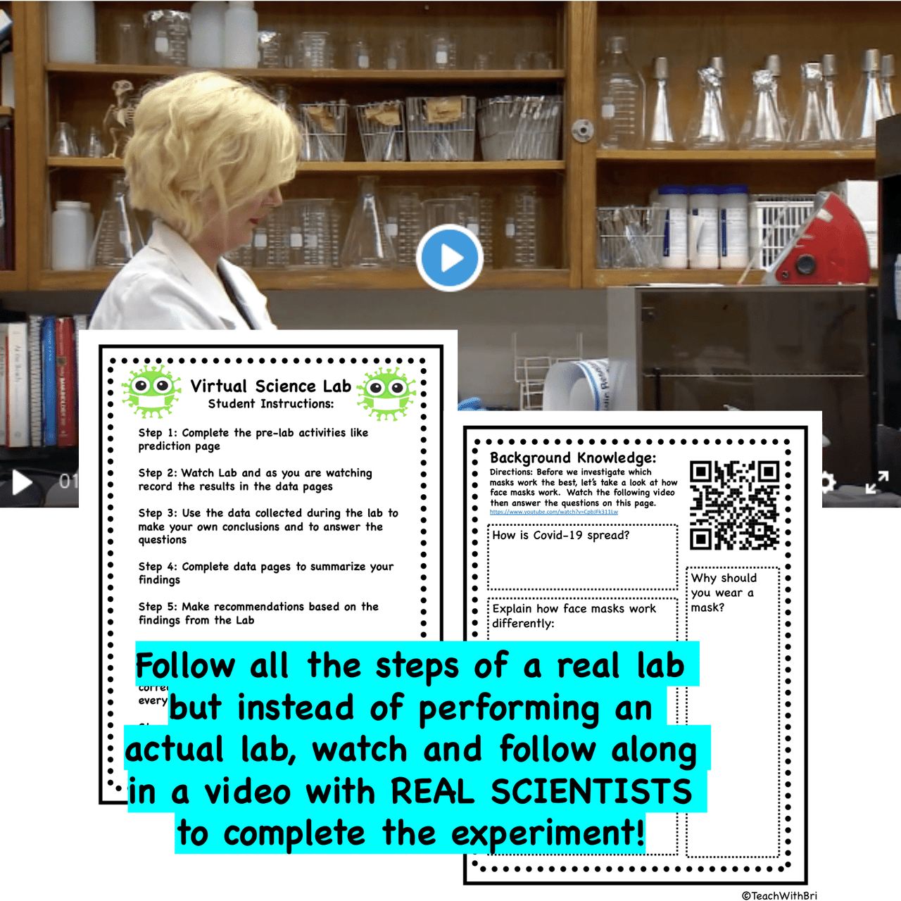 Digital Version- Virtual Science Lab- Face Mask Science