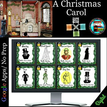 A Christmas Carol Digital Escape Room Breakout Activity Distance Learning
