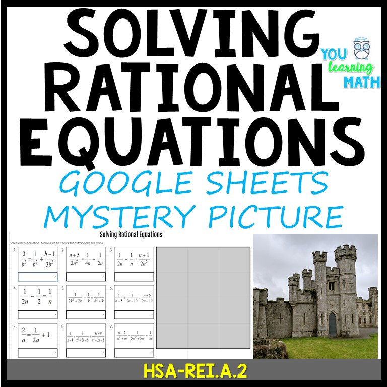 Solving Rational Equations: Google Sheets Mystery Picture