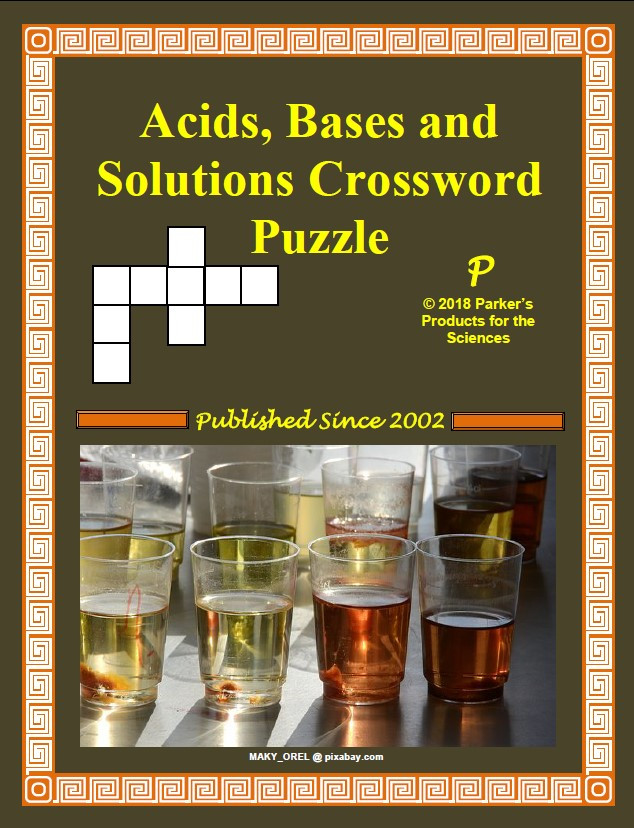 Acids Bases and Solutions Crossword Puzzle Amped Up Learning