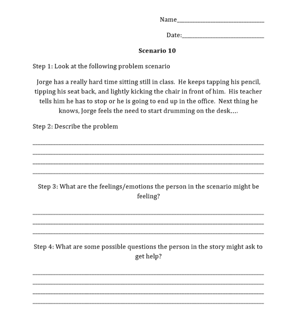 Self Advocacy Scenarios Amped Up Learning