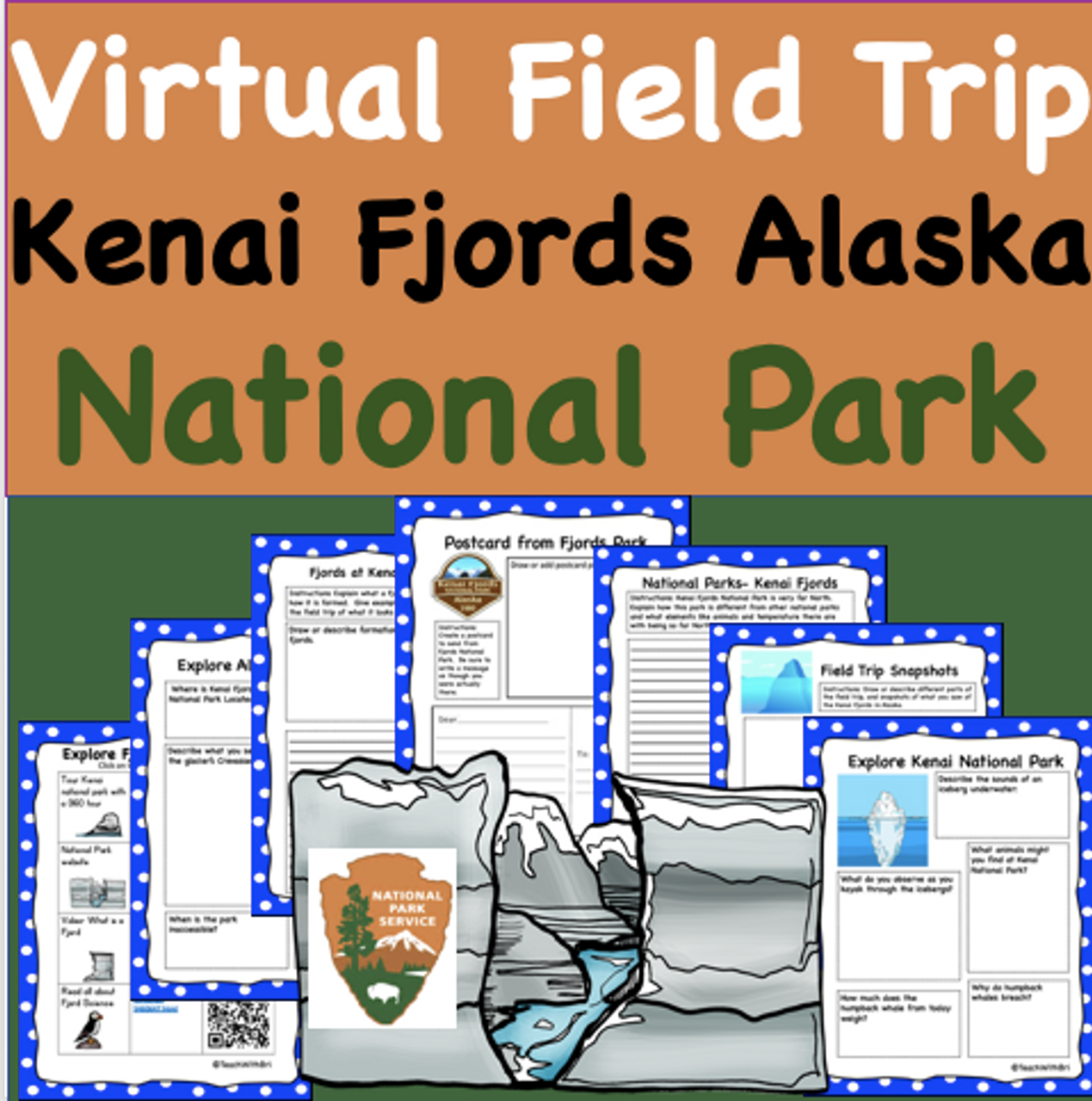 Google Drive Version- Discount Bundle - Virtual Field Trip Park  to the the National Parks 8 Trips for the Price of 5