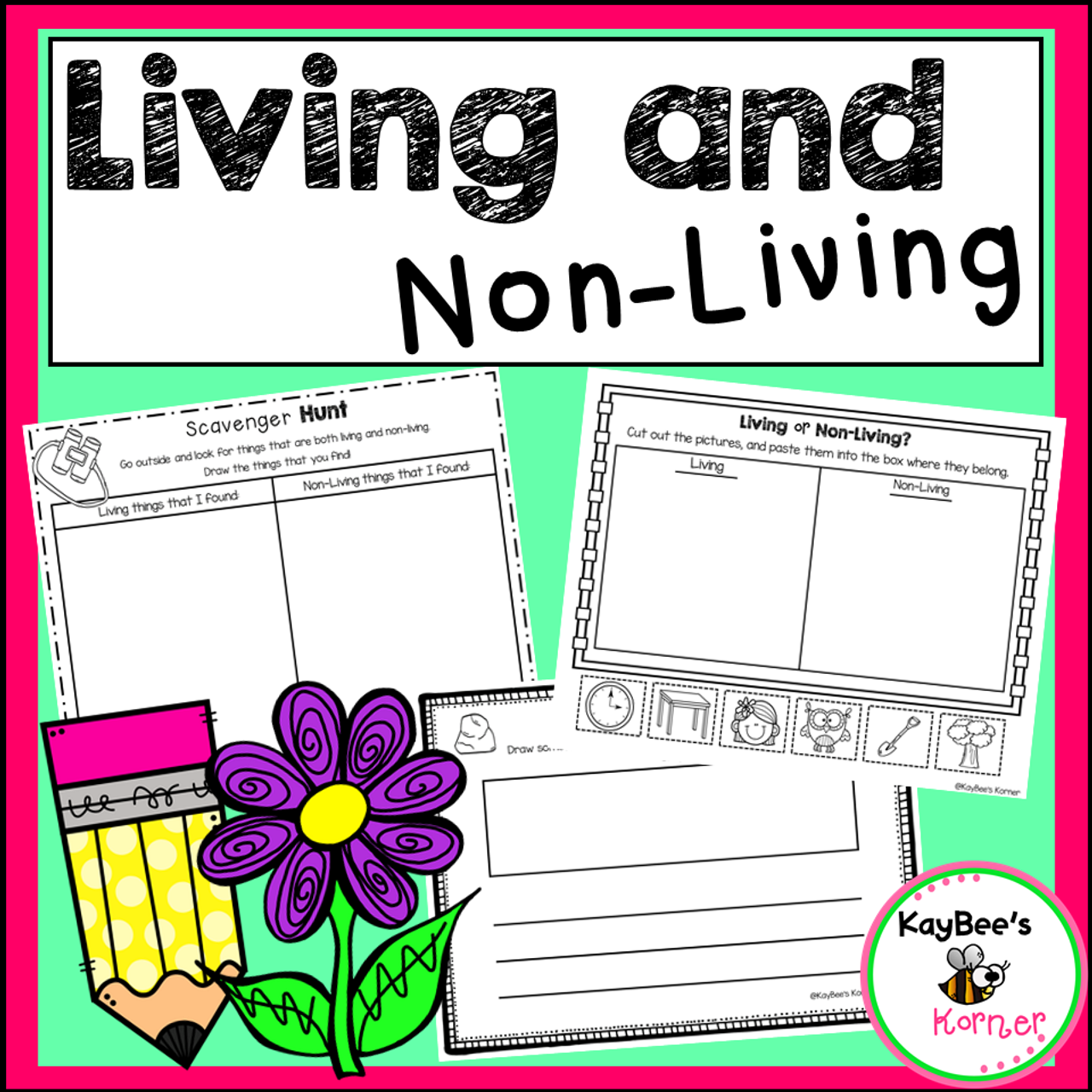 Living and Non-Living Things Activity Pack