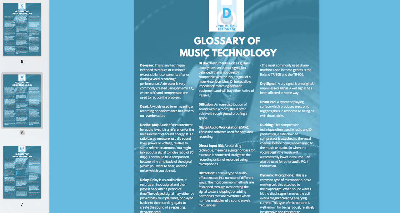   Glossary of Music Technology
