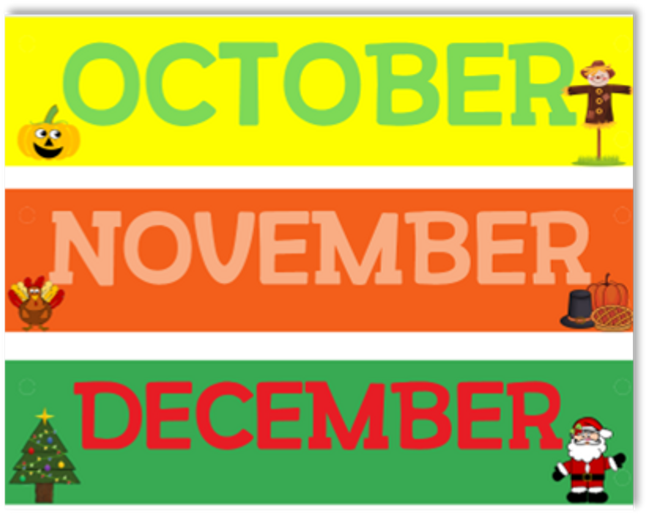 MONTHS OF THE YEAR PRINTABLE