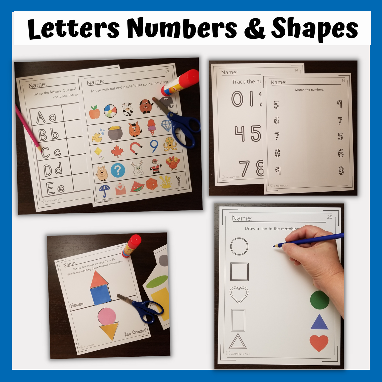 Printable Letters Numbers and Shapes