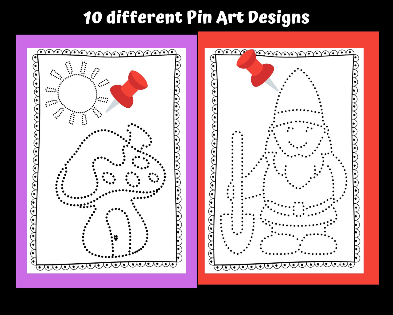Fairy Themed Pin Art - Poke Art - Amped Up Learning push-pin-poke-pictures-christmas-happy-hive-homeschooling