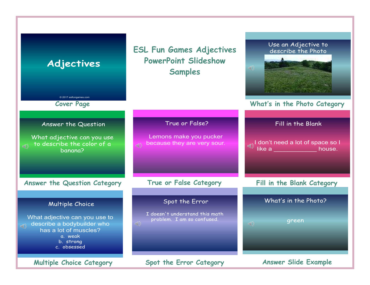 Adjectives PowerPoint Slideshow