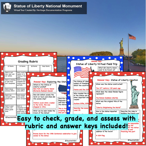 Freebie- Statue of Liberty Virtual Field Trip