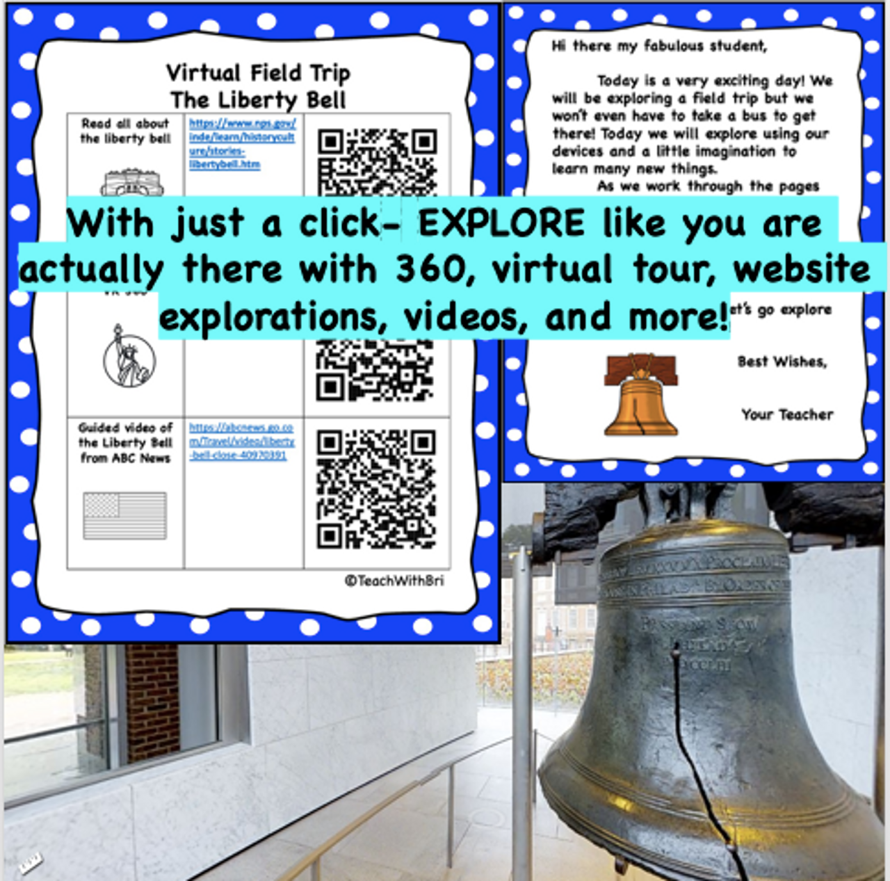 Digital Version - Liberty Bell  Virtual Field Trip Student Activities 