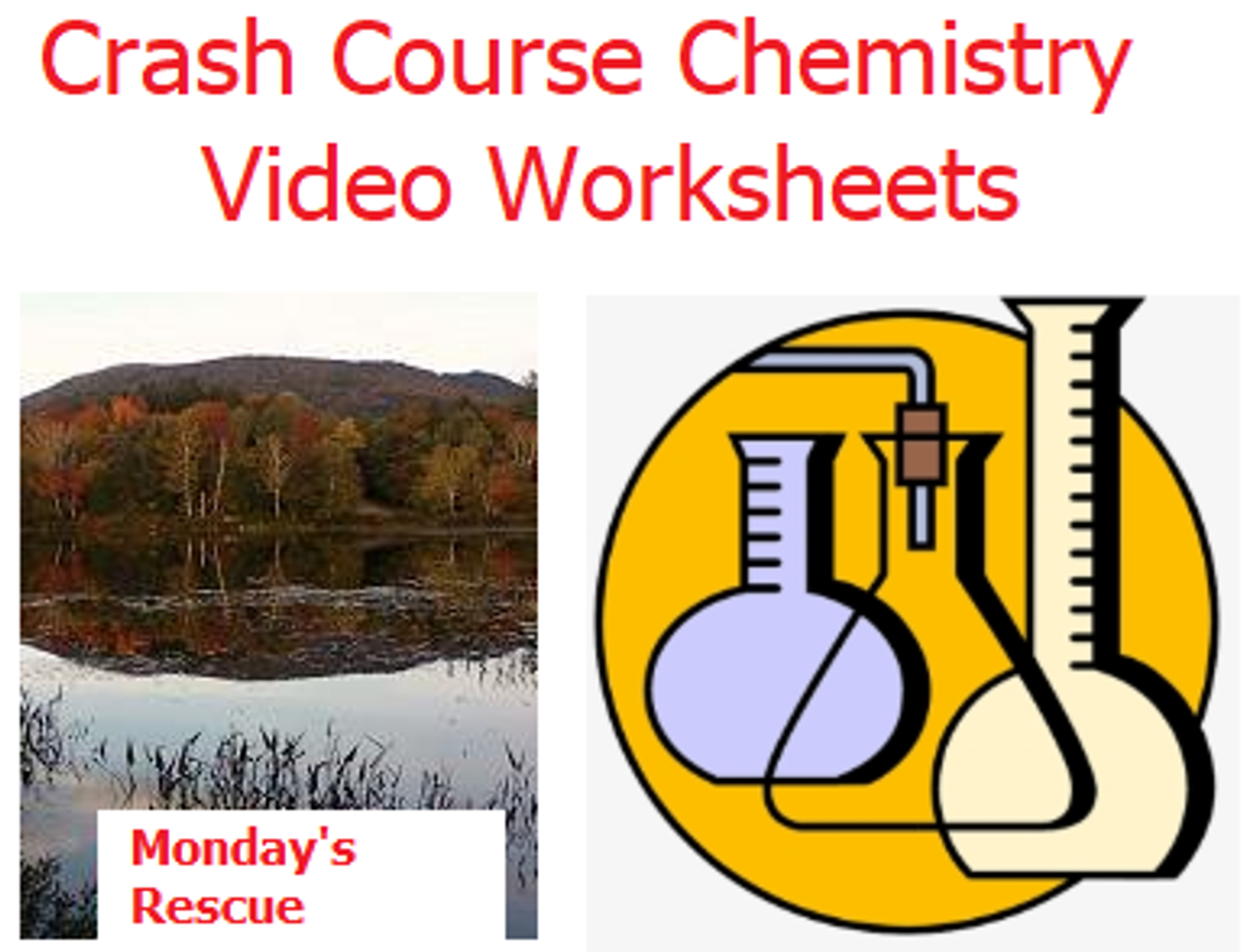 Crash Course Chemistry Video Worksheets Guide (Complete Set)