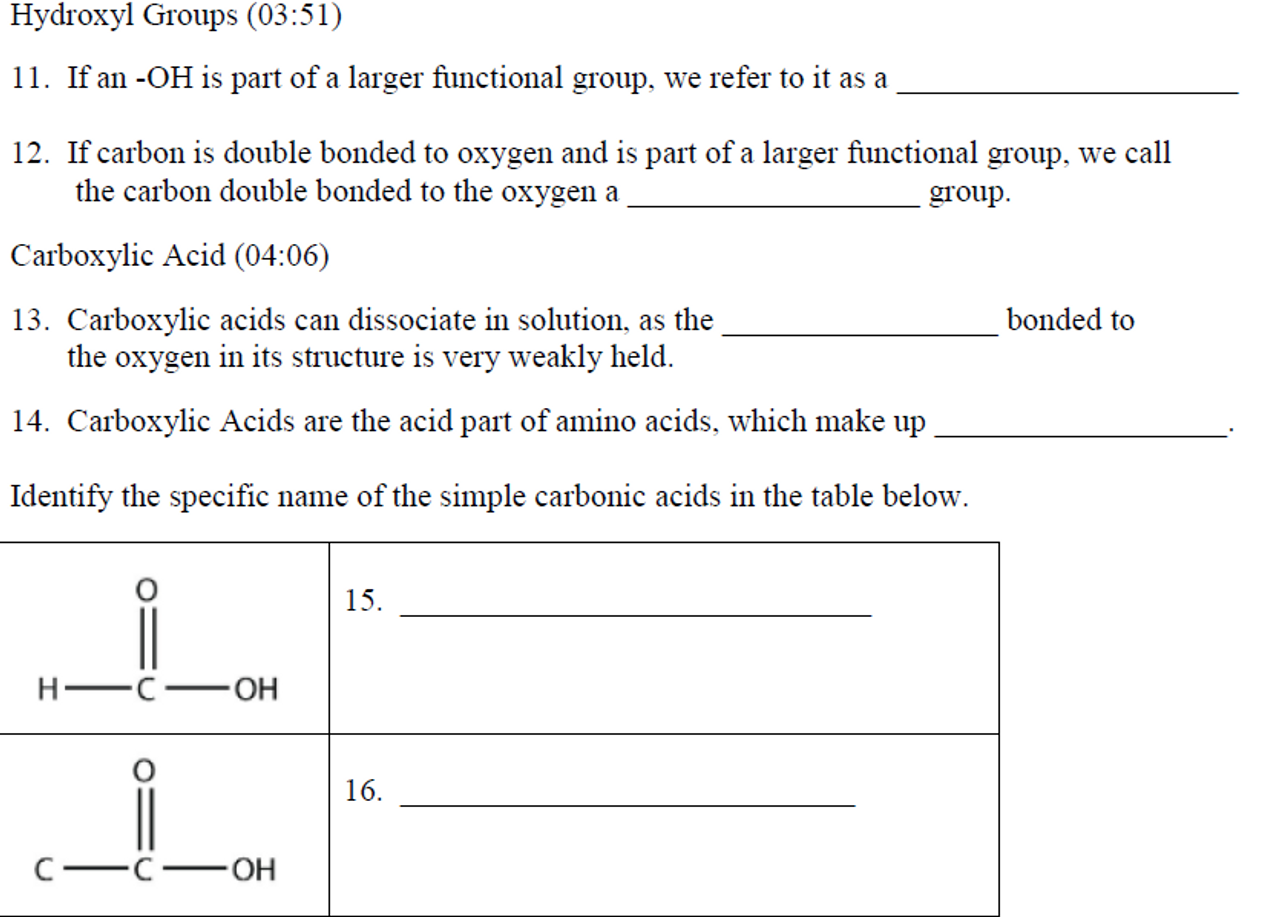 Crash Course Chemistry Video Worksheets Guide (Complete Set)