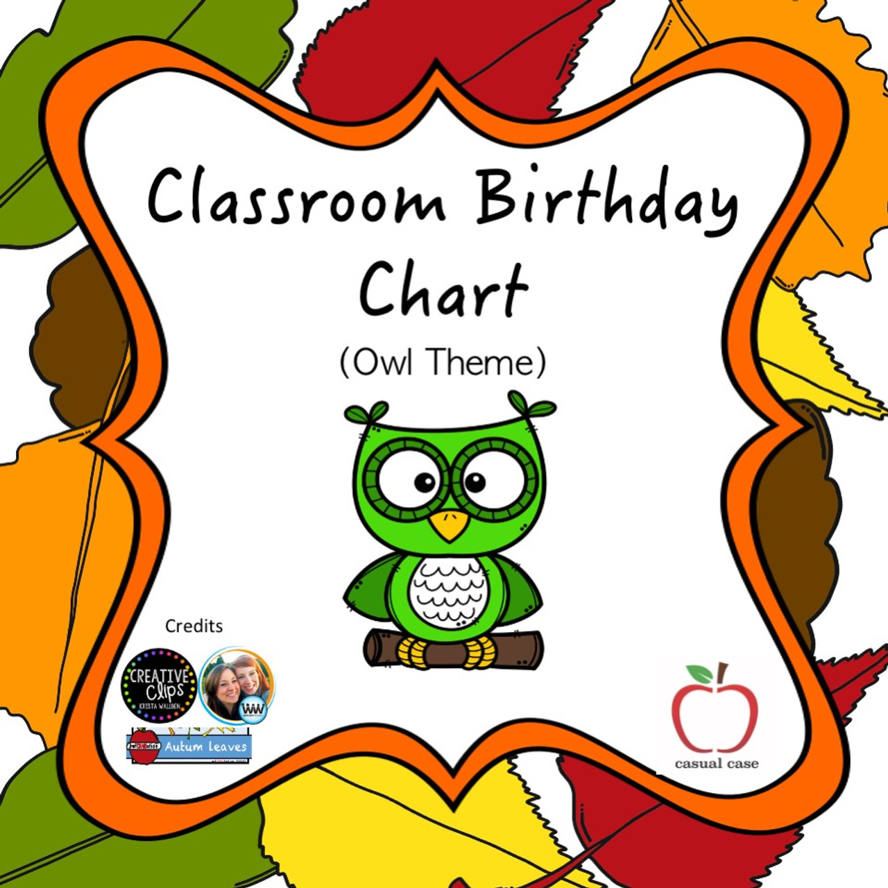 Classroom Birthday Chart - Owl Theme classroom-birthday-chart-owl-theme
