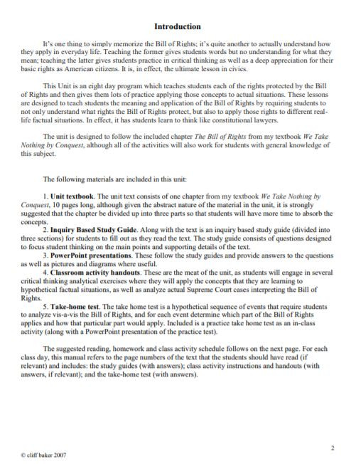 Bill of Rights complete unit, including text - Amped Up Learning