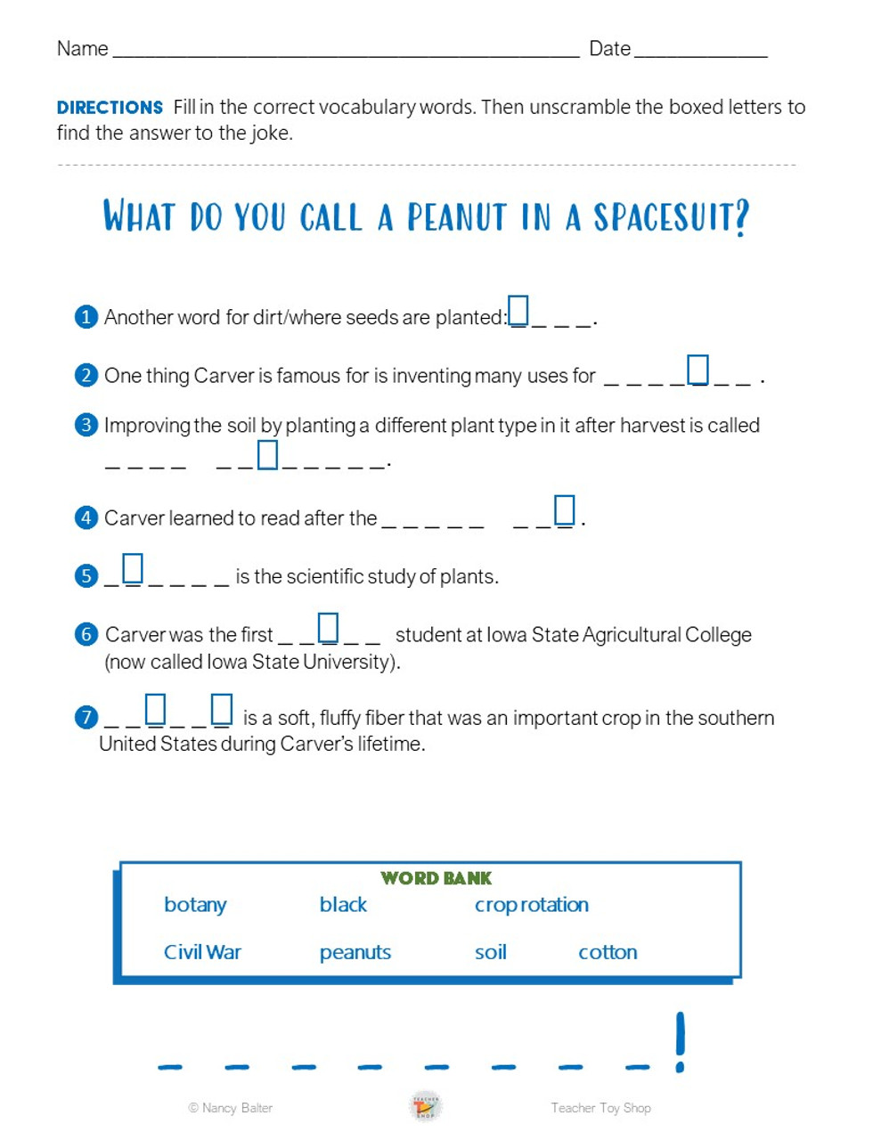George Washington Carver | Writing Across the Curriculum ...