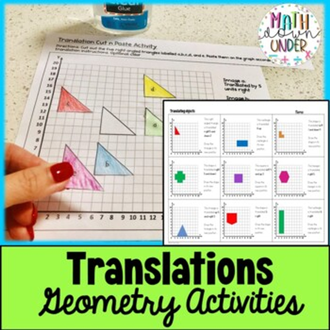 Translations　Cut　and　Geometry　Practice!　Activities　Paste