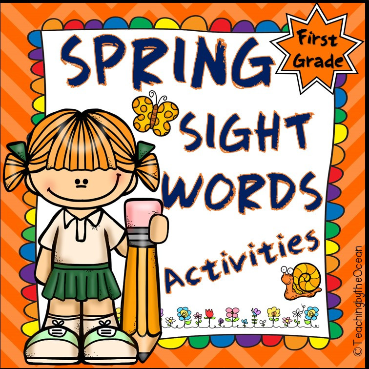 First Grade Sight Words Worksheets - Spring Themed - Amped Up Learning