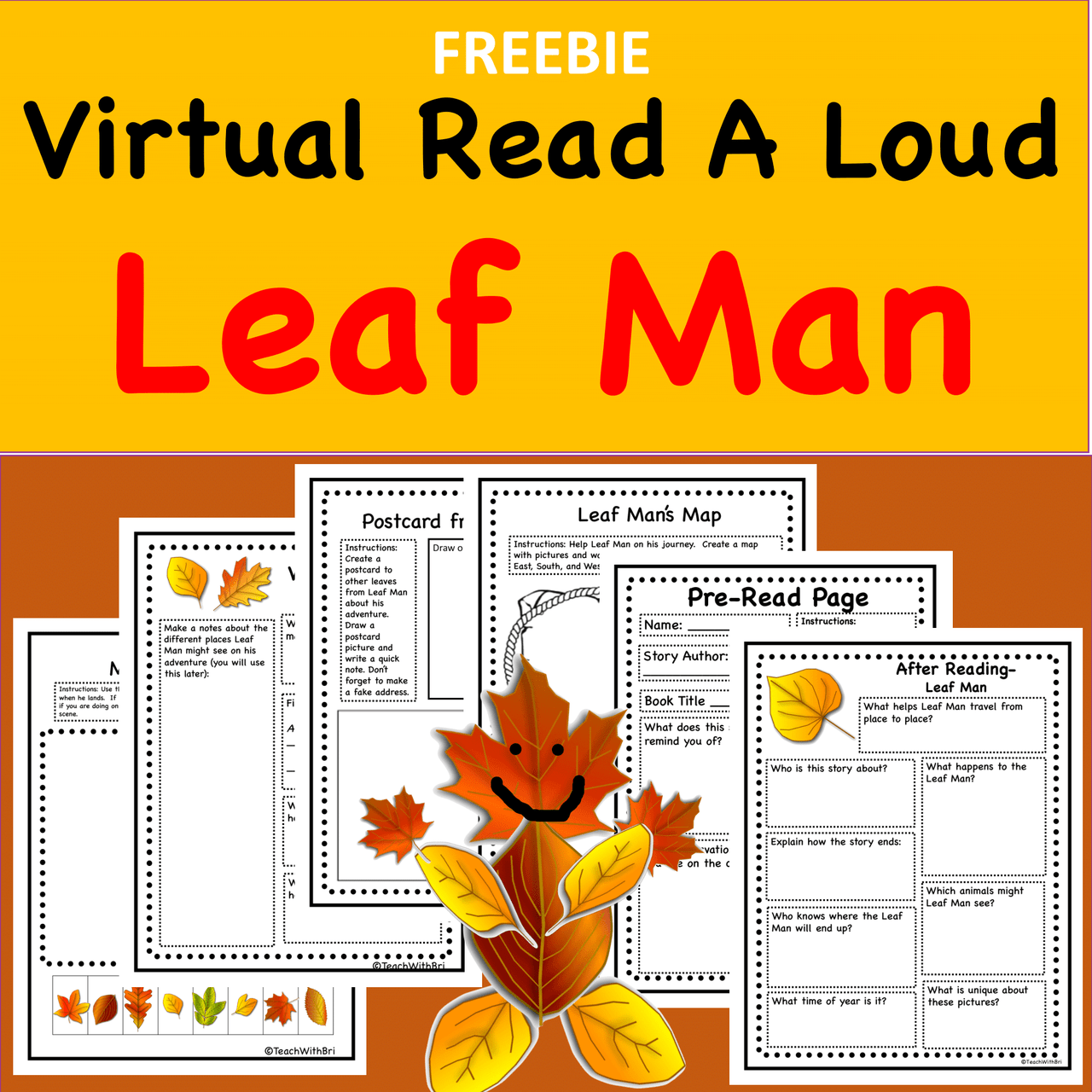 FREEBIE-  Virtual Read-A-Loud- Leaf Man - Digital and PDF Included 