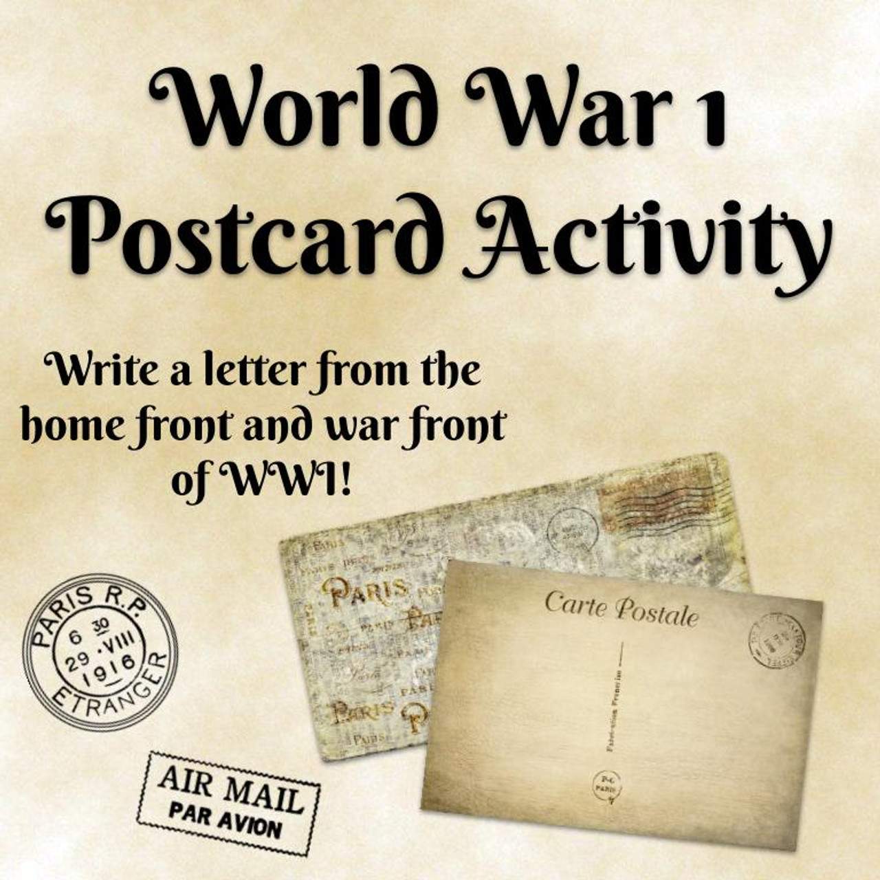 World War I Postcard Activity