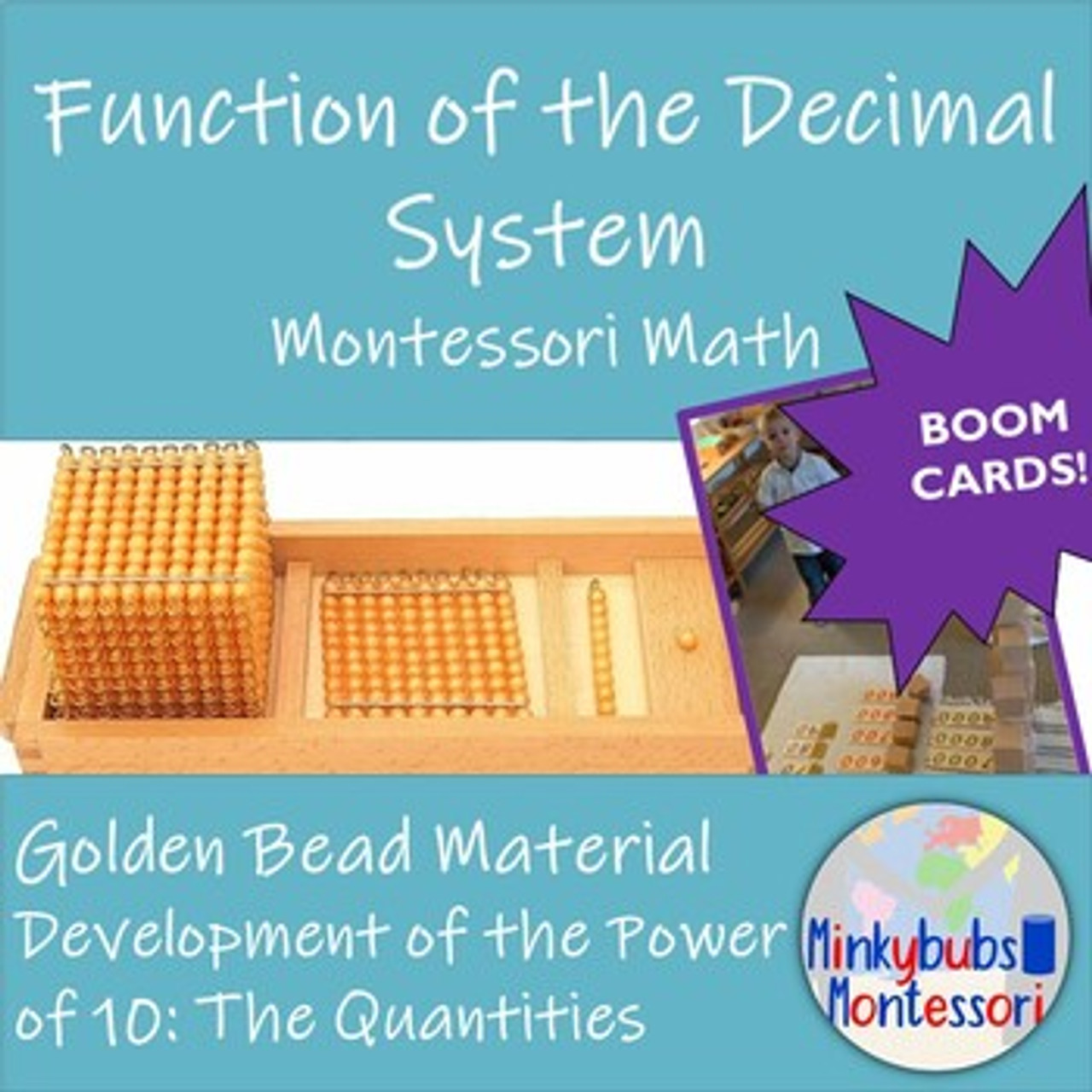 montessori boom power of 10 with golden beads math decimal system distance learning