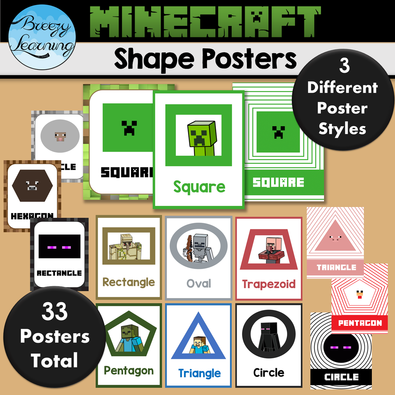 Minecraft Shape Posters
