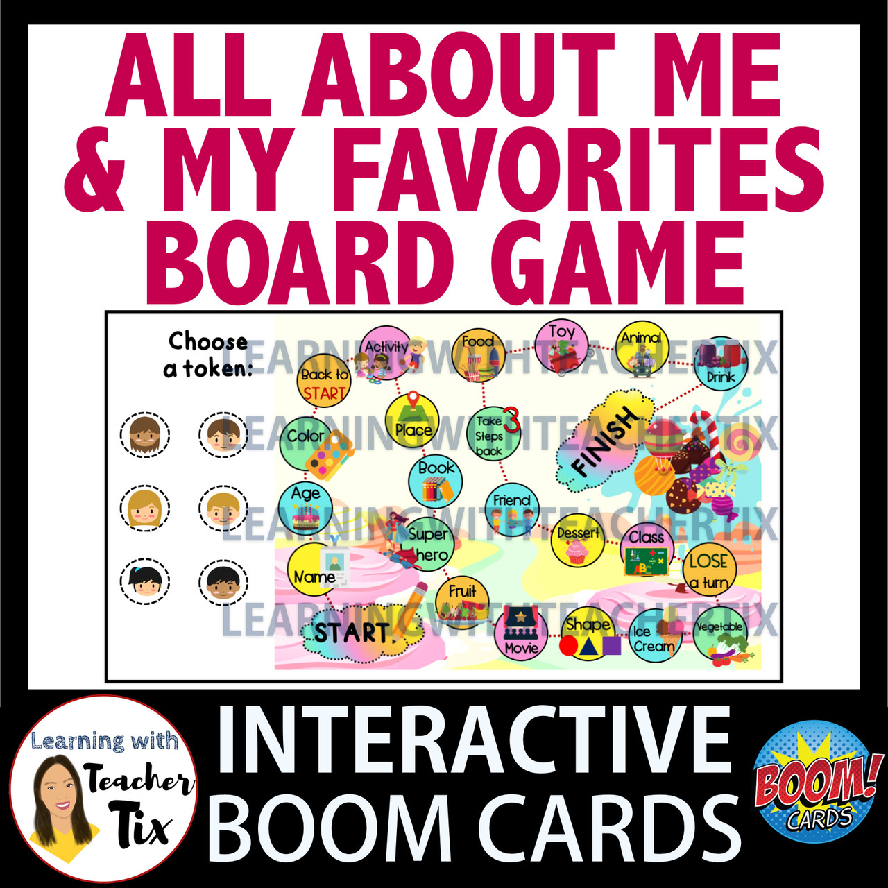 All About Me and My Favorites Board Game Boom Cards